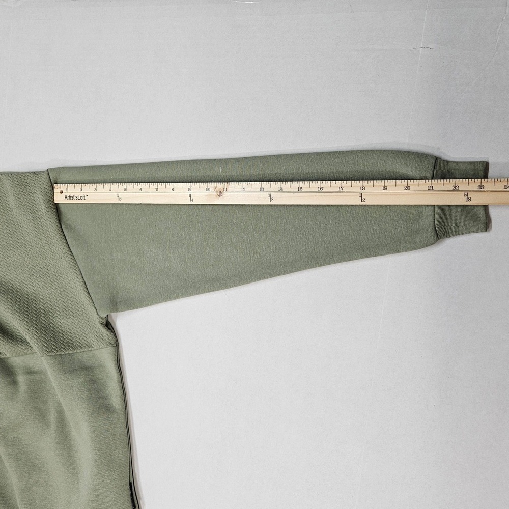 Eighth Avenue New York Men Small Sage Green Textured Crewneck Sweatshirt - Picture 6 of 10